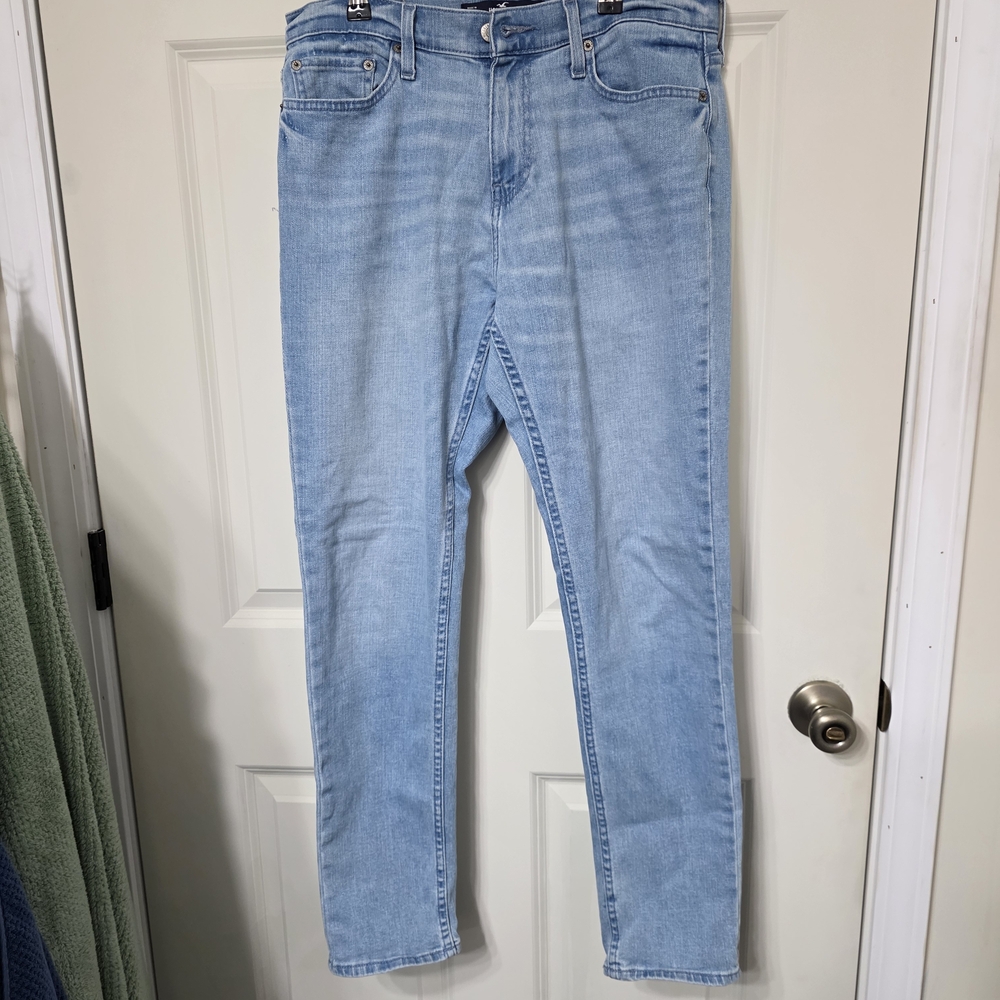 Hollister Men's Sky Blue Slim Jeans - Picture 2 of 4